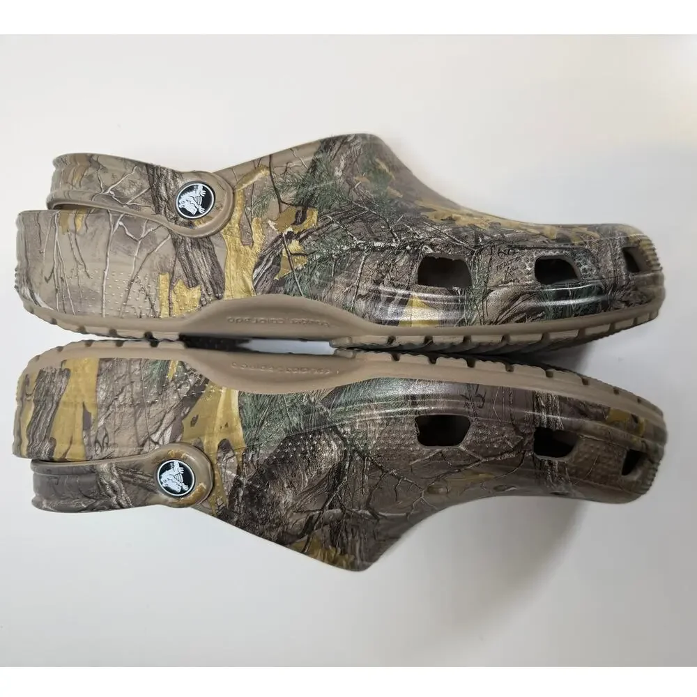 Crocs Realtree Classic Clogs Camouflage Mens Sz 11 / Womens Sz 12.5 Camo